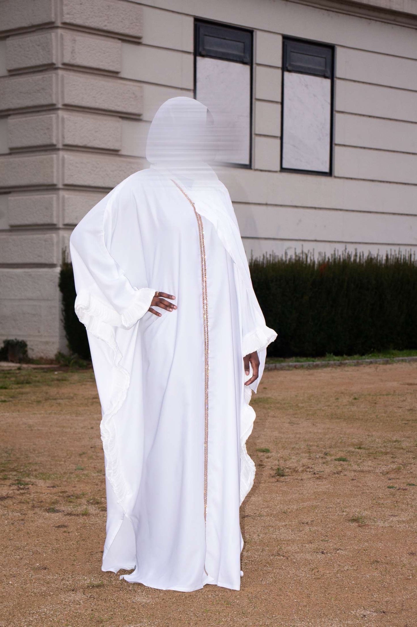 Abaya Jaliya Blanc