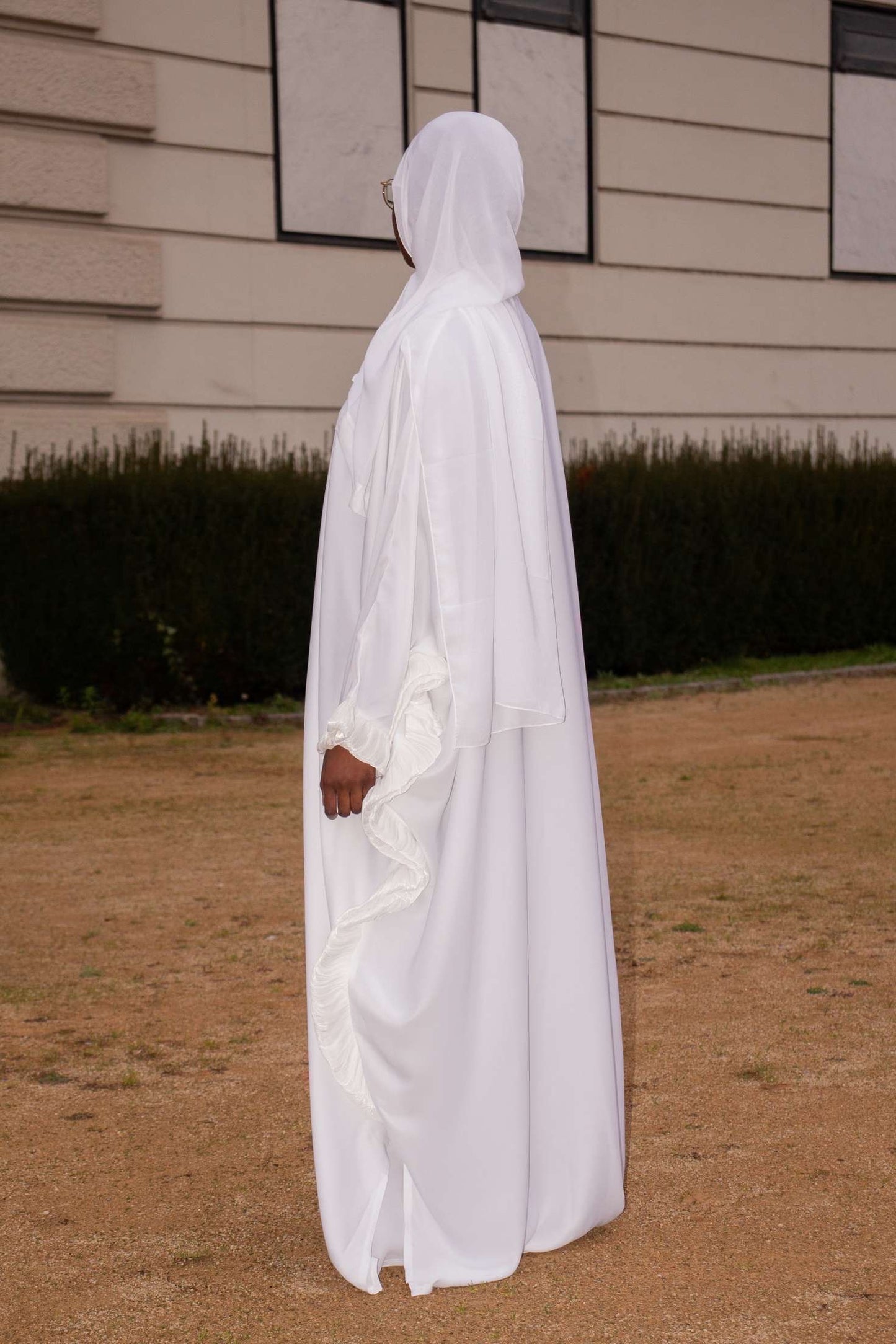 Abaya Jaliya Blanc